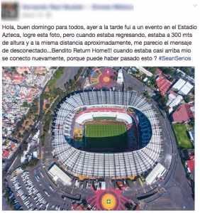 Estadio Azteca visto desde drone