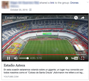 Estadio Azteca visto desde drone