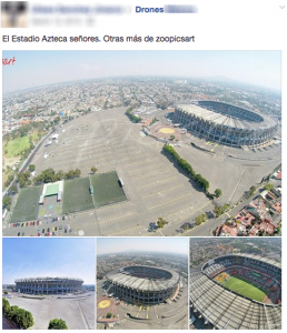 Estadio Azteca visto desde drone
