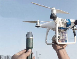 Drone carguero con explosivos improvisados